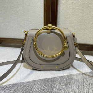 Chloe Small Nile Bracelet Minaudiere Handbag - Gray 58918 | Sandra Bags