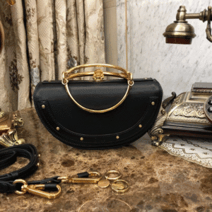 Chloe Large Ring Design Nile Handbag - Black 88163 | Sandra Bags