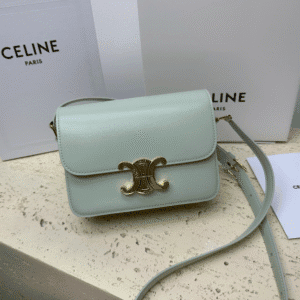 Celine Teen Triomphe Calfskin Handbag - Light Green 72892 | Sandra Bags