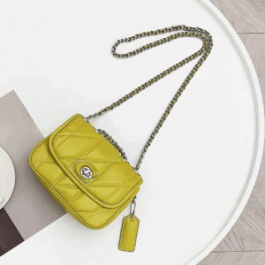 Coach Pillow Madison First-layer Armpit Crossbody Women's Bag - Yellow 89623 | Sandra Bags