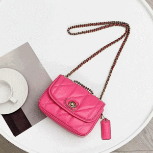 Coach Pillow Madison First-layer Armpit Crossbody Women's Bag - Dark Pink 76614 | Sandra Bags