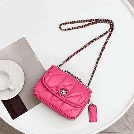 Coach Pillow Madison First-layer Armpit Crossbody Women's Bag - Dark Pink 76614 | Sandra Bags