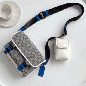 Coach League Men's Flip Coin Two-in-one Crossbody Bag - Gray 68009 | Sandra Bags