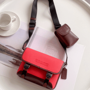 Coach League Men's Flip Coin Two-in-one Crossbody Bag - Red 97373 | Sandra Bags