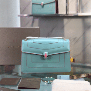 Bulgari Double-layer Snake Head Bag - Blue 79386 | Sandra Bags