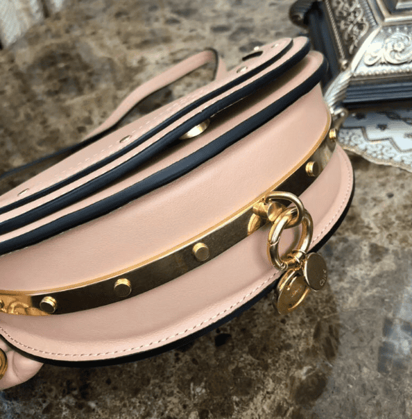 Chloe Large Ring Design Nile Handbag - Cream 72983 | Sandra Bags - Image 3