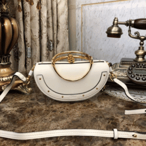 Chleo Large Ring Design Nile Handbag - White 31867 | Sandra Bags