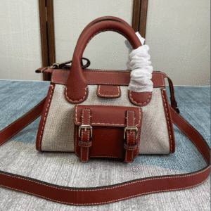 Chloe Edith Cotton Canvas/buffalo Leather Mini Handbag - Brown 38622 | Sandra Bags
