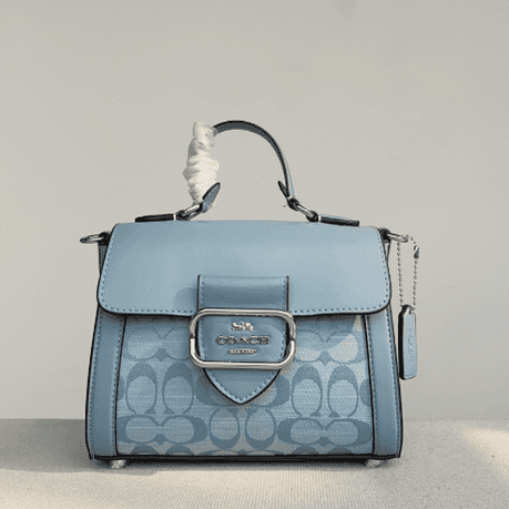 Coach Morgan Tophandle Long Shoulder Strap Handbag - Blue 34604 | Sandra Bags
