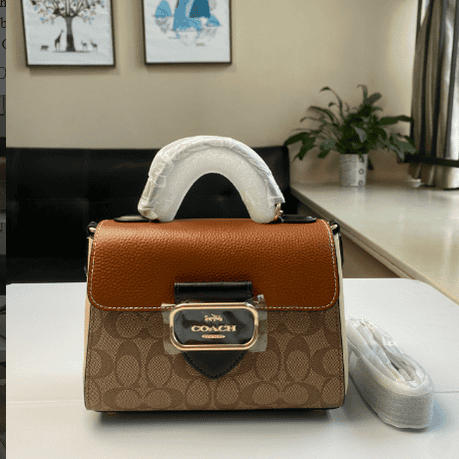 Coach Klare Flip Small Square Bag - Brown 43789 | Sandra Bags