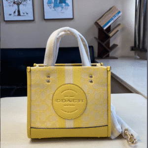 Coach Dempsey Vertical Small Tote Shopping Bag - Yellow 21577 | Sandra Bags