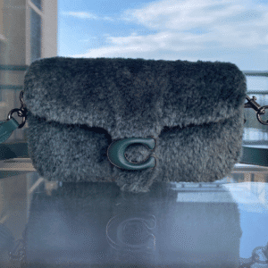 Coach Shearing Tabby Large Furry Little Cutie Handbag - Blue 51892 | Sandra Bags