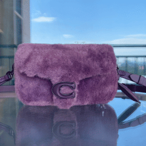 Coach Shearing Tabby Small Furry Little Cutie Handbag - Purple 22083 | Sandra Bags
