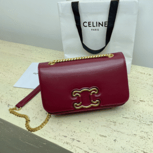 Celine Arc De Triomphe Chain Bag - Maroon 28119 | Sandra Bags