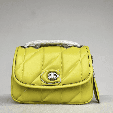 Coach Chain Pillow Madison Armpit Crossbody Bag - Yellow 96497 | Sandra Bags