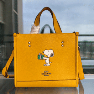Coach Snoopy Versatile Handbag - Yellow 58233 | Sandra Bags
