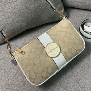 Coach Lonniebaguette Women's Handbag  - Cream 15701 | Sandra Bags