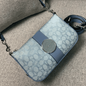 Coach Lonniebaguette Women's Handbag - Blue 22732 | Sandra Bags