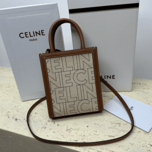 Celine Cabas Triomphe Mini Vertical Handbag - Cream 83087 | Sandra Bags
