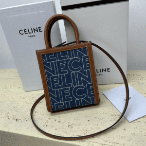 Celine Cabas Triomphe Mini Vertical Handbag - Blue 58536 | Sandra Bags