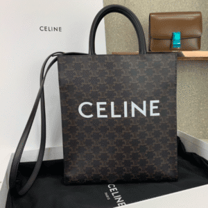 Celine Cabas Triomphe Small Vertical Handbag - Black 75116 | Sandra Bags