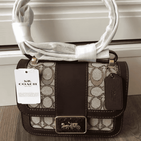 Coach Alie Series Small Handbag - Chocolate Brown 98541 | Sandra Bags