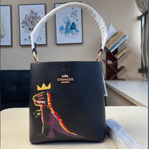Coach Medium Size Dinosaur Graffiti Bucket Bag - Black 23641 | Sandra Bags