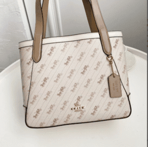 Coach Bags Coach Tote With Horse And Carriage Dot Print Purse - White 24216 | Sandra Bags