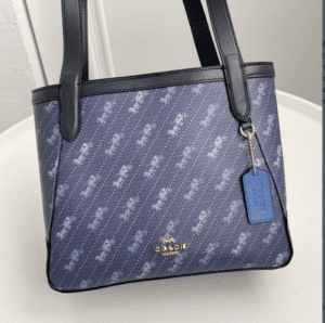 Coach Bags Coach Tote With Horse And Carriage Dot Print Purse - Blue 82492 | Sandra Bags