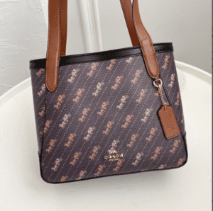 Coach Bags Coach Tote With Horse And Carriage Dot Print Purse - Brown 59811 | Sandra Bags