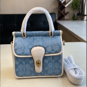 Coach Willis Mini Fat Messenger Handbag - Blue 82573 | Sandra Bags