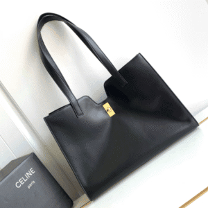 Celine16 Cabas16 Smooth Cow Leather Handbag - Black 47295 | Sandra Bags