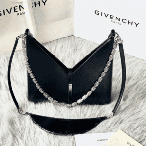 Givenchy V-shaped Cut Out Small Handbag - Black 65646 | Sandra Bags