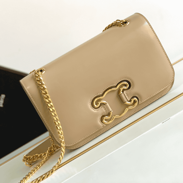 Celine Medium Triomphe Frame Shoulder Bag - Cream 77184 | Sandra Bags