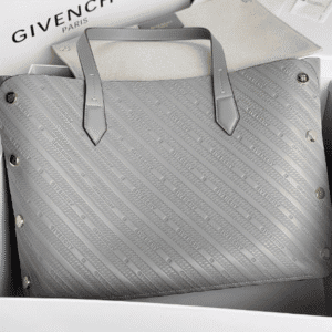 Givenchy Bond Embossed Calf Tote Bag - Gray 73330 | Sandra Bags