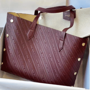 Givenchy Bond Embossed Calf Tote Bag - Maroon 79406 | Sandra Bags