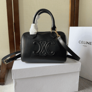 Celine Arc De Triomphe Small Boston Pillow Bag - Black 30977 | Sandra Bags