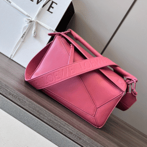 Celine Loewe Satin Cow Leather Puzzle Small Handbag - Pink 12157 | Sandra Bags