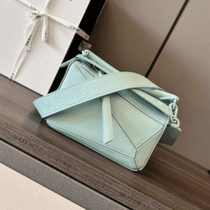 Celine Loewe Satin Cow Leather Puzzle Mini Handbag - Blue 89733 | Sandra Bags