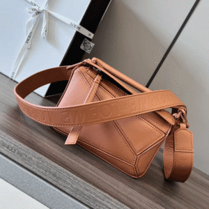 Celine Loewe Satin Cow Leather Puzzle Mini Handbag - Brown 21775 | Sandra Bags