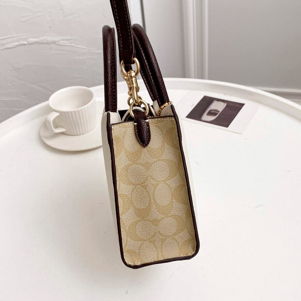 Coach Cally Mini Tote Music Bag - White 80438 | Sandra Bags - Image 4