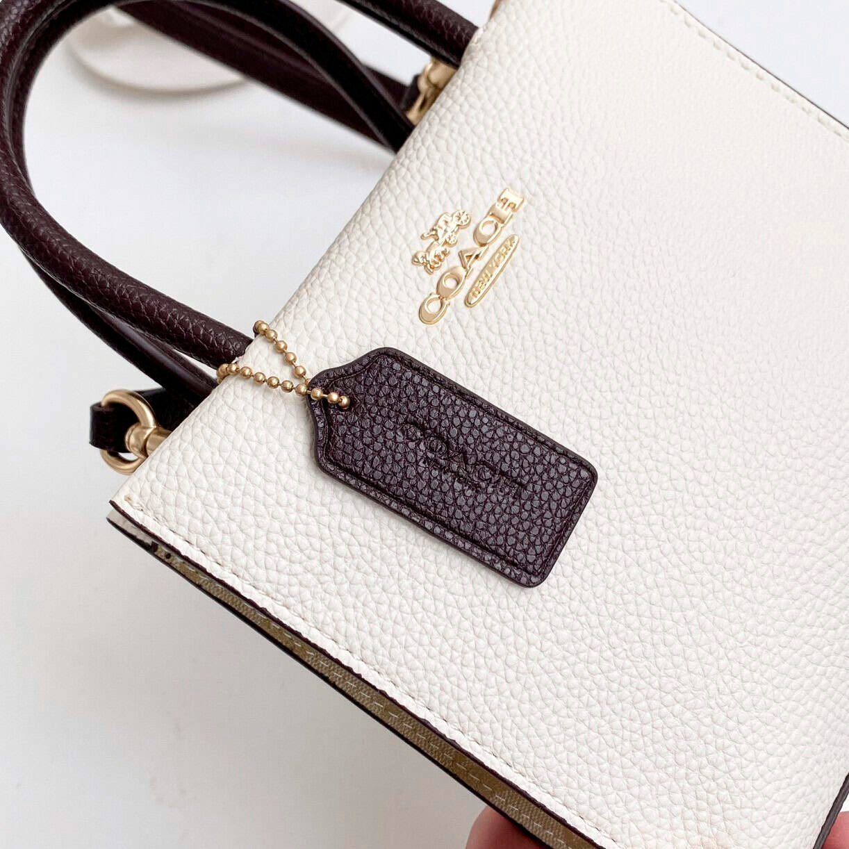 Coach Cally Mini Tote Music Bag - White 80438 | Sandra Bags - Image 2