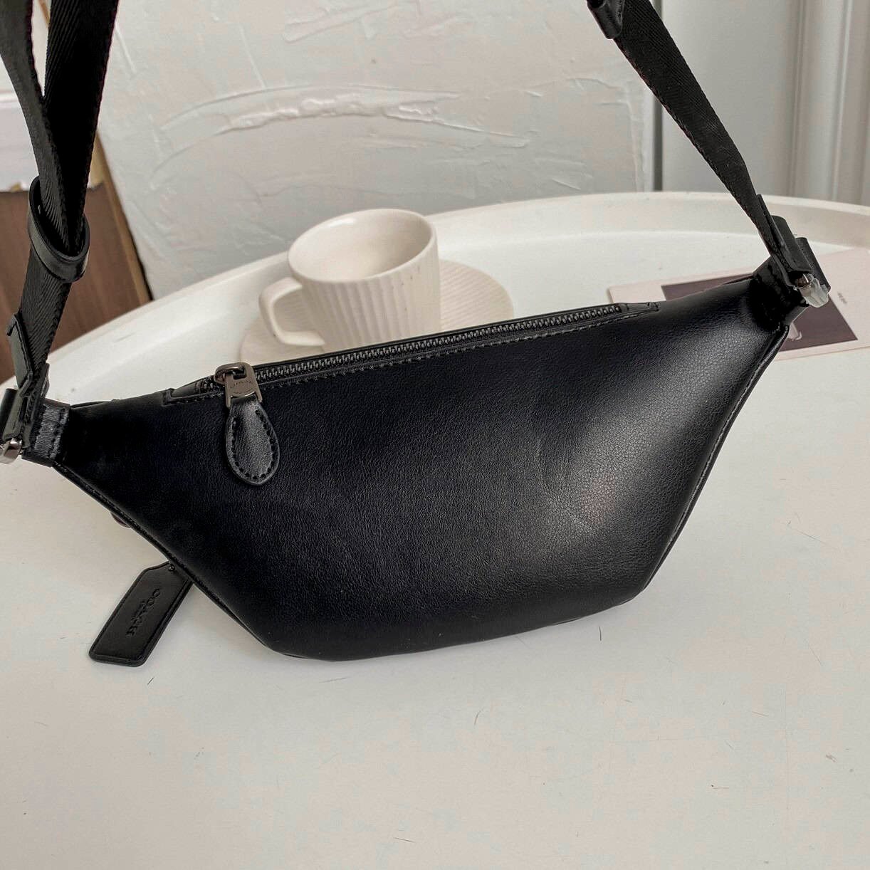 Coach Mini Waist Bag - Black 39985 | Sandra Bags - Image 4