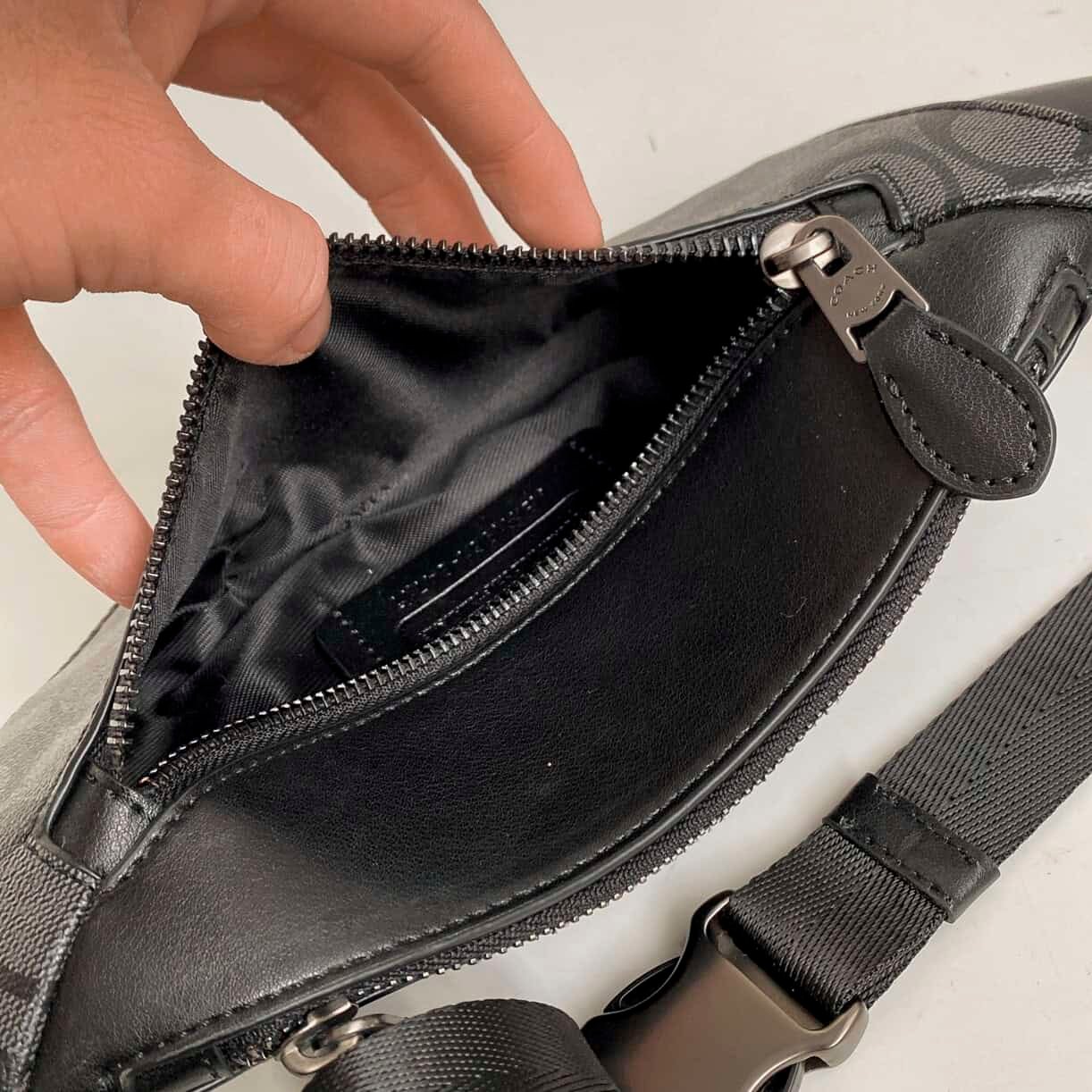 Coach Mini Waist Bag - Black 39985 | Sandra Bags - Image 3