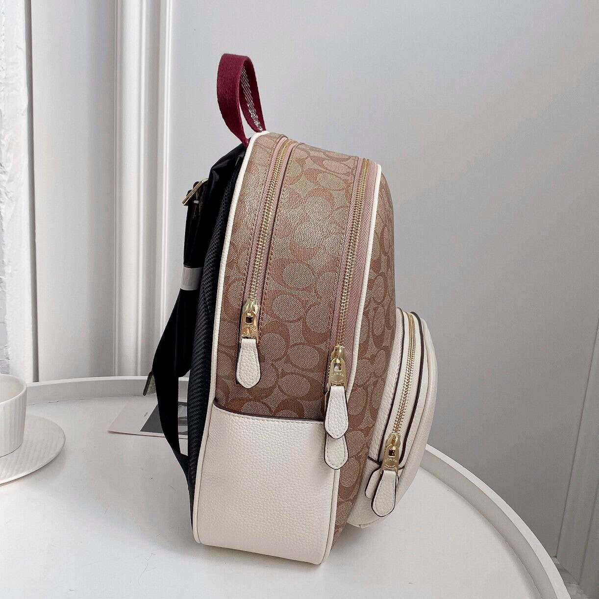 Coach Court Medium Women's Backpack - White 10130 | Sandra Bags - Image 5