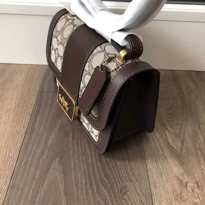 Coach Alie Series Small Handbag - Chocolate Brown 98541 | Sandra Bags - Image 5