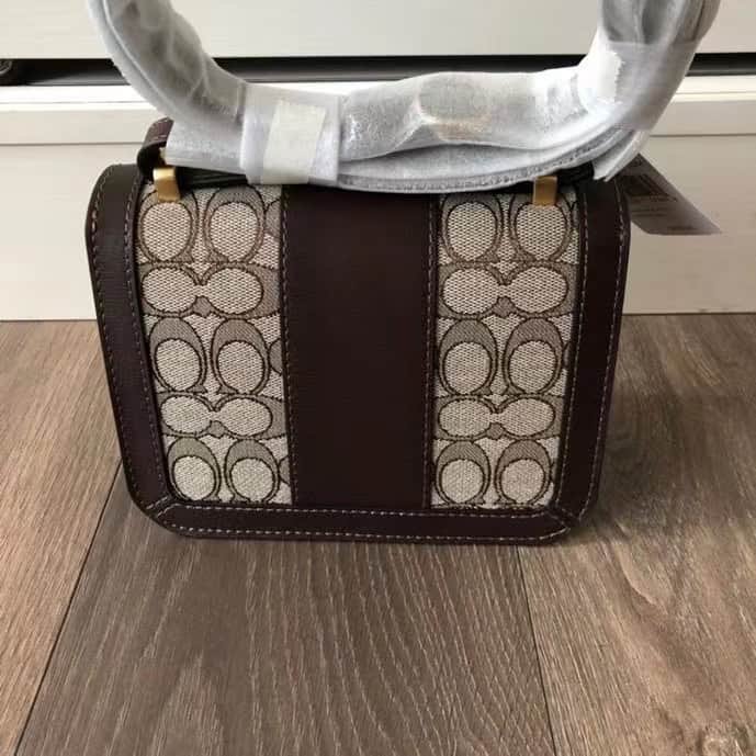 Coach Alie Series Small Handbag - Chocolate Brown 98541 | Sandra Bags - Image 4