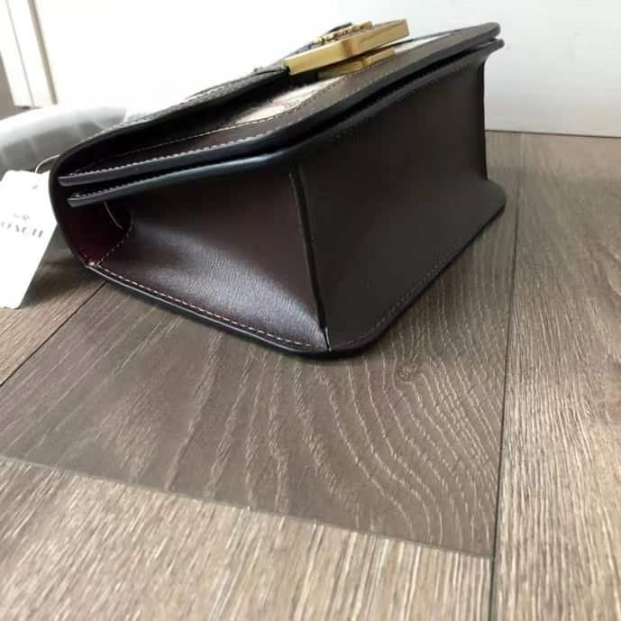 Coach Alie Series Small Handbag - Chocolate Brown 98541 | Sandra Bags - Image 2