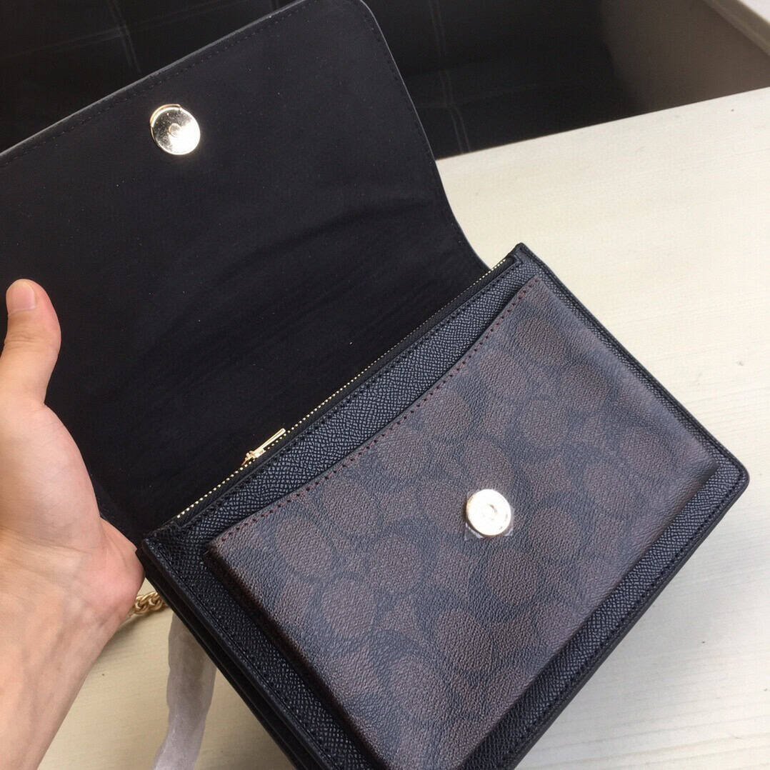 Coach Klare Rivet Clamshell Accordion Bag - Black 81026 | Sandra Bags - Image 3