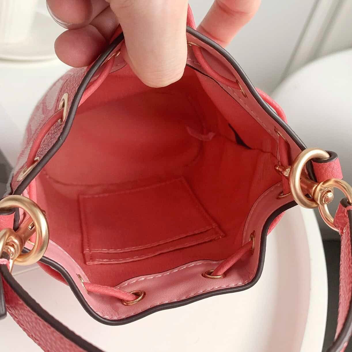 Coach Mini Macaron Color Bucket Bag - Pink 67366 | Sandra Bags - Image 2